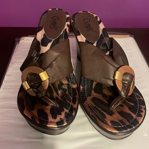 Brown wedges barely worn